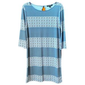 Banana Republic Blue and White Patterned Dress Sz small. NWT